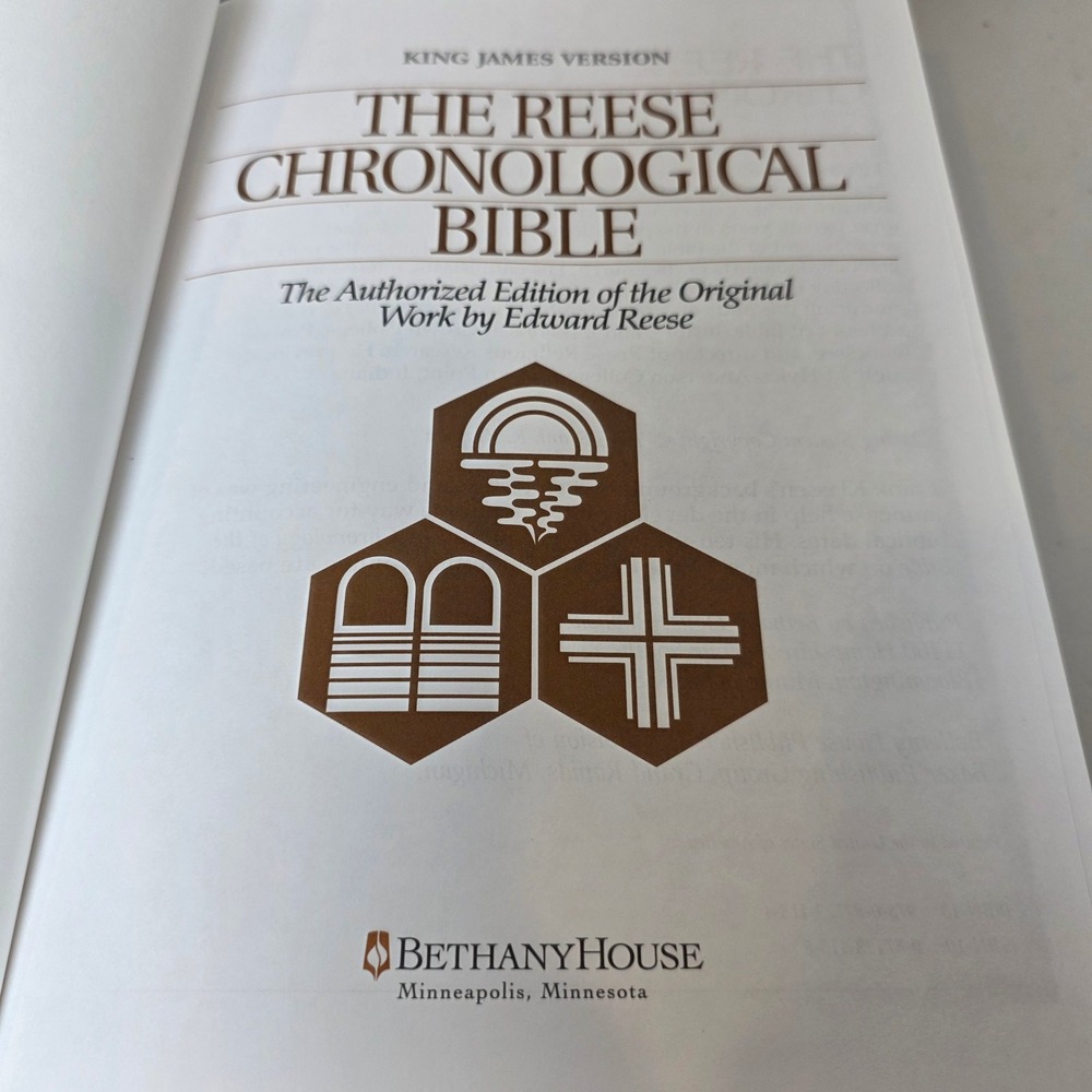 The Reese Chronological Bible KJV Hardcover Edward Reese Bethany House 1977 - Picture 6 of 8